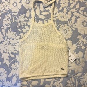 White hollister crop top